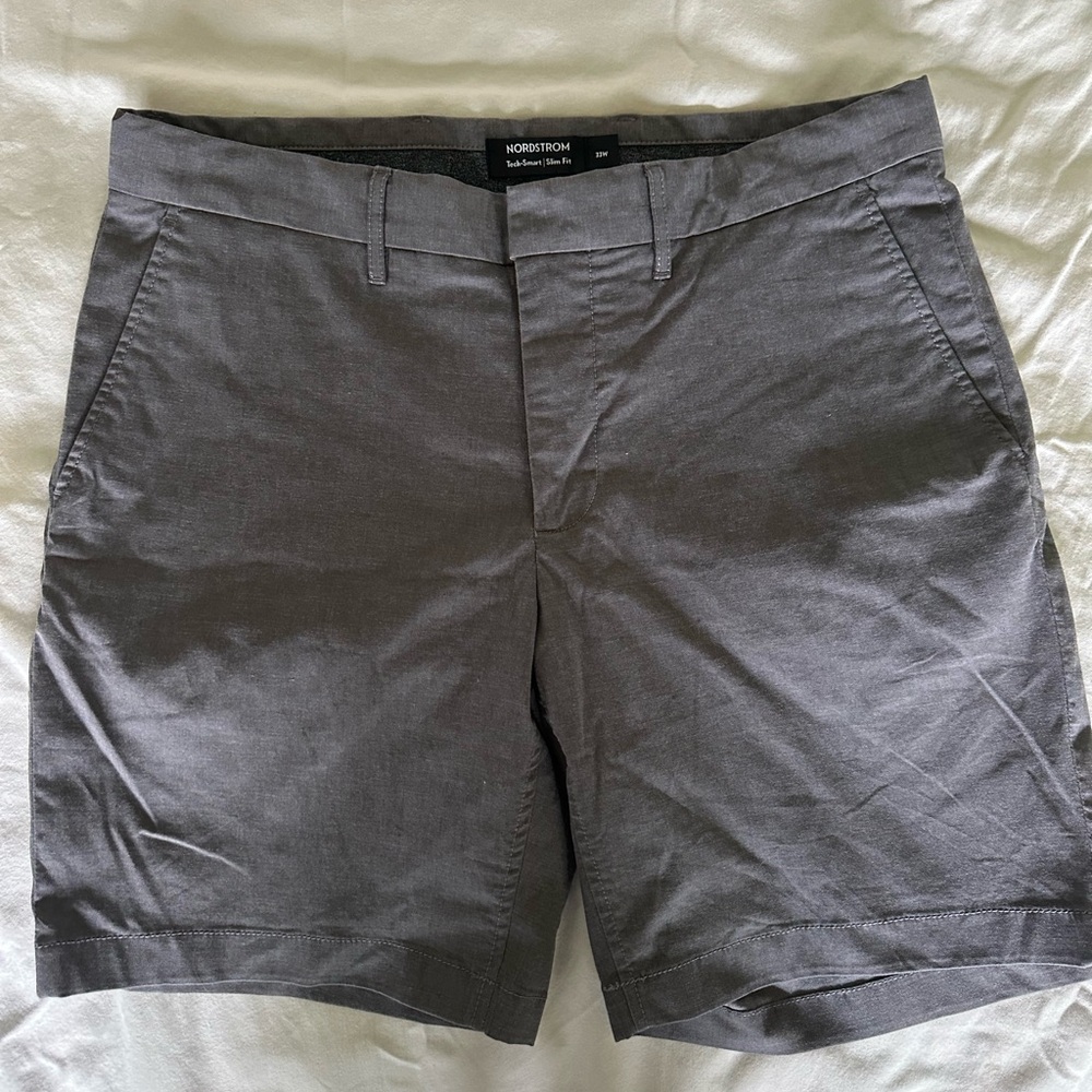 Nordstrom Men's Charcoal Flat Front Shorts